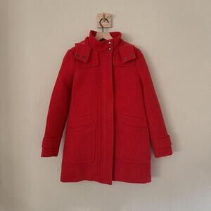 Banana Republic Coat Women's XS Red Wool Blend